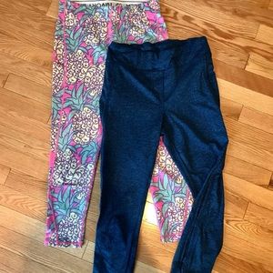 Set of Ivory Ella and Free People capri leggings